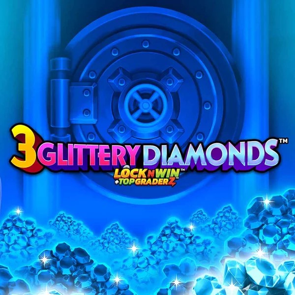 3 Glittery Diamonds slot icon by PearFiction Studios, available at Gambloria Casino