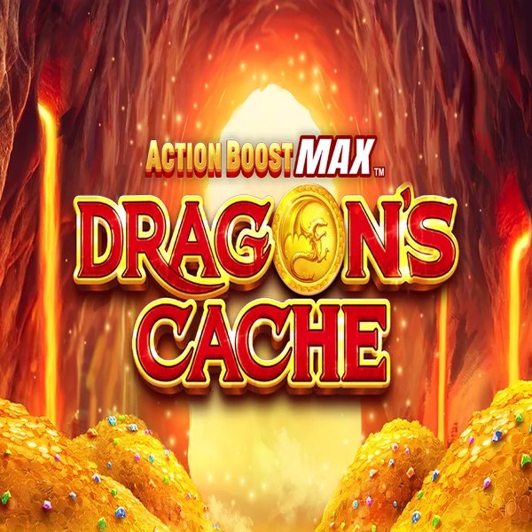 Action Boost Max Dragon's Cache online game logo by SpinPlay Games on gambloriaacasino.com