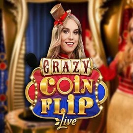 Crazy Coin Flip slot logo by Evolution at Gambloria Casino